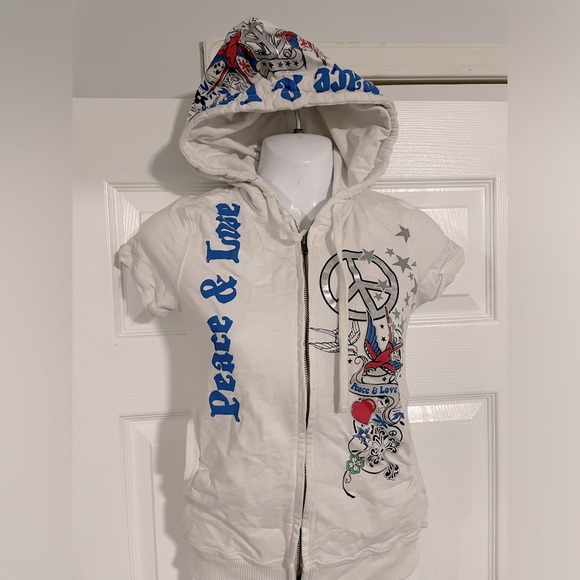 Streetwear Society Jackets & Blazers - Peace and Love hoodie by Streetwear Society size XS